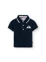 Boboli Pique polo short sleeves for baby navy 716082B