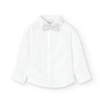 Boboli Boboli Linen shirt long sleeves for baby boy WHITE 716150B