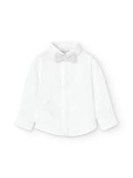 Boboli Boboli Linen shirt long sleeves for baby boy WHITE 716150B