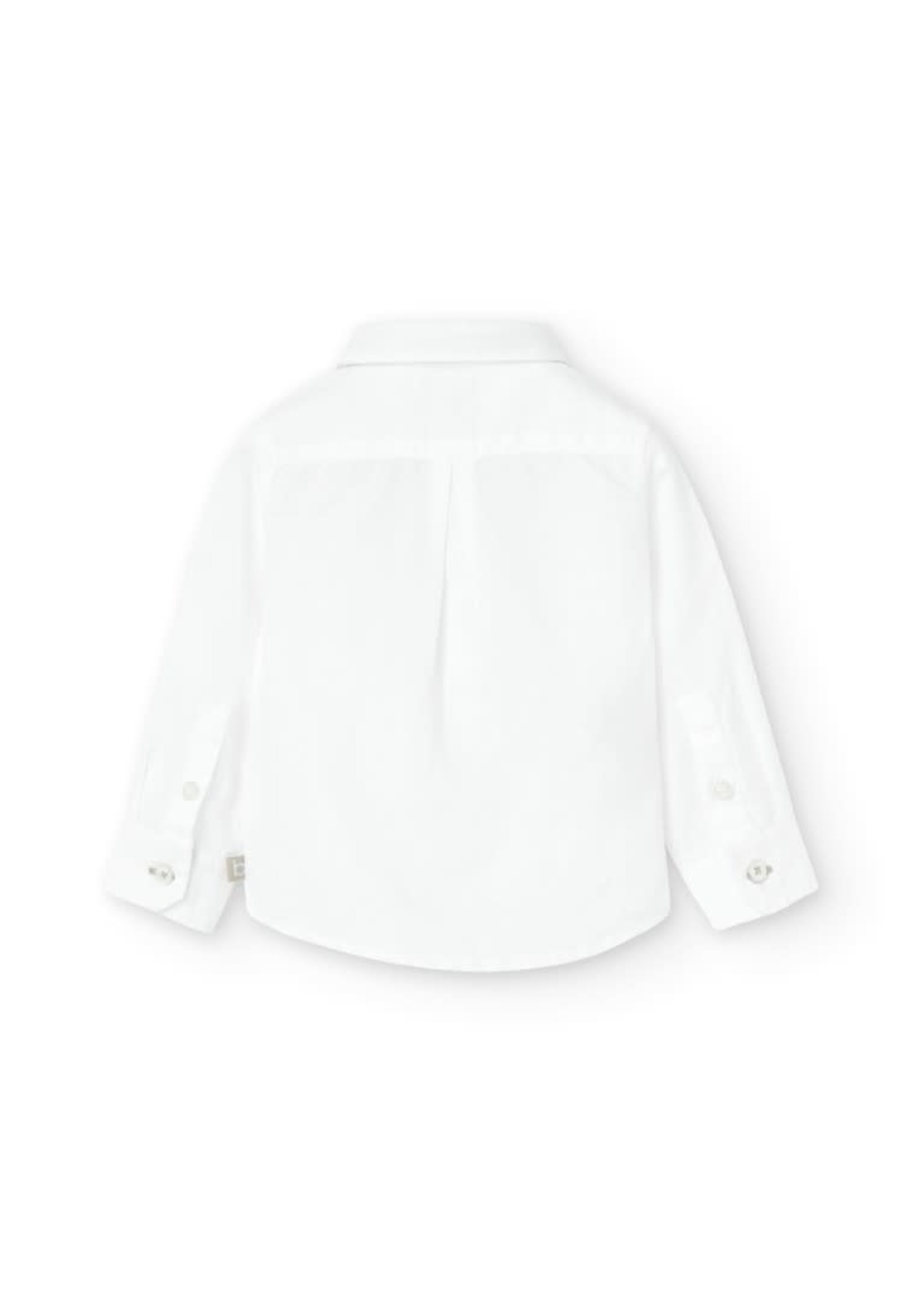 Boboli Boboli Linen shirt long sleeves for boy WHITE 716150