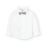 Boboli Boboli Linen shirt long sleeves for boy WHITE 716240
