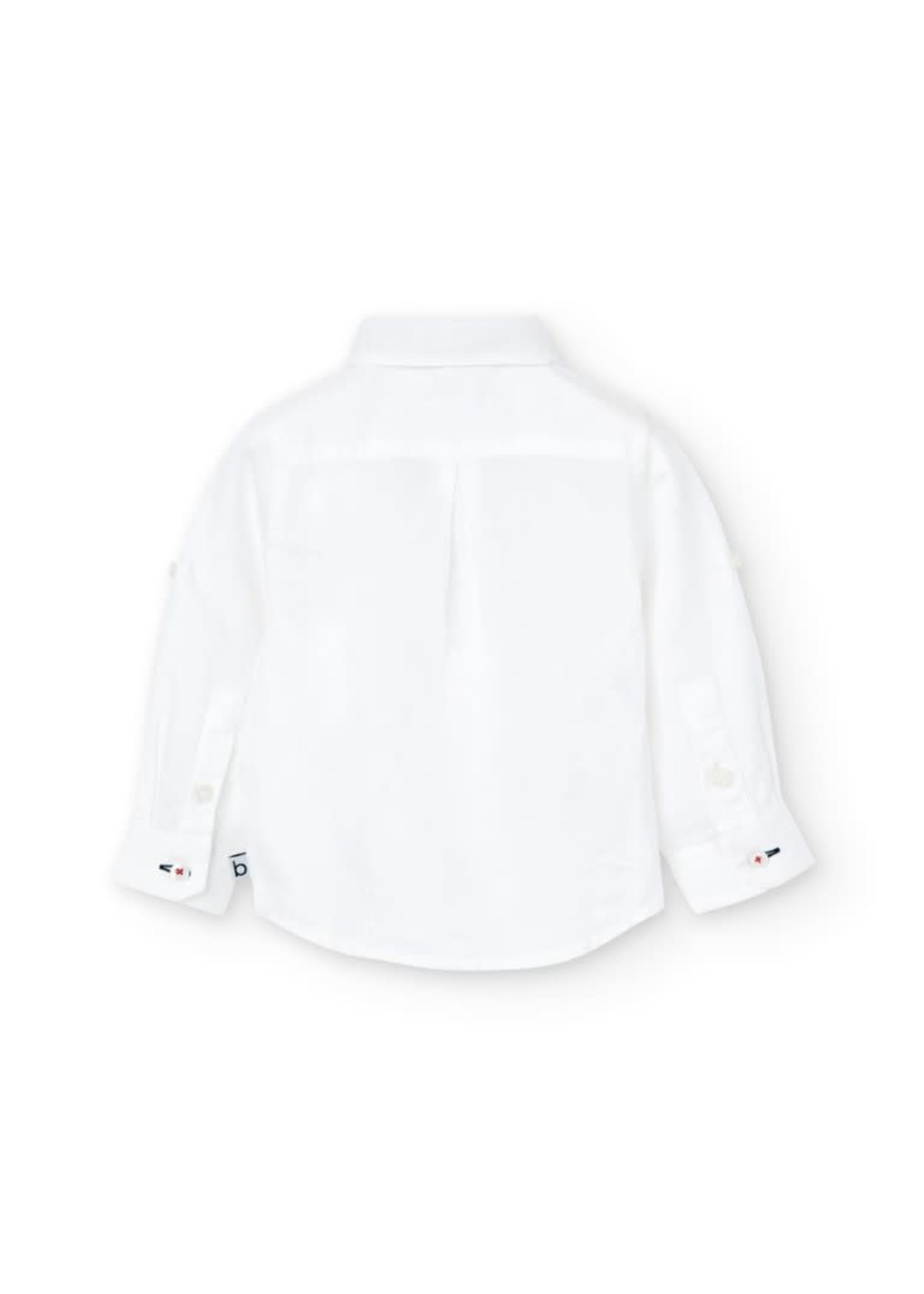 Boboli Boboli Linen shirt long sleeves for boy WHITE 716240