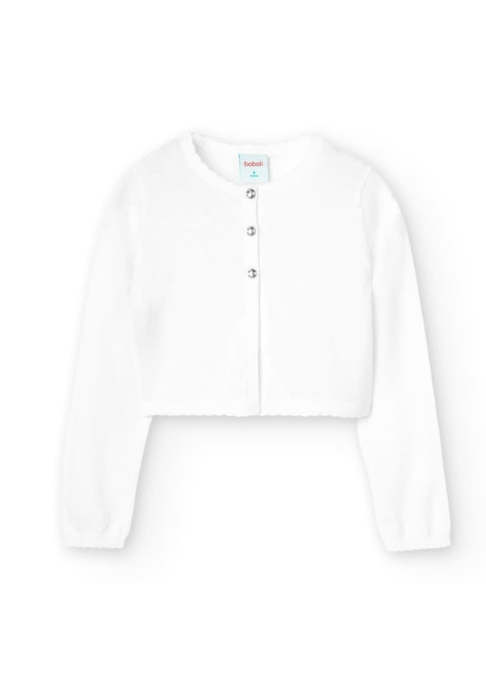 Boboli Boboli Knitwear jacket for girl WHITE 726005
