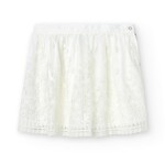 Boboli Boboli Tulle skirt embroidered for girl off white 726117