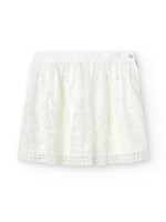 Boboli Tulle skirt embroidered for girl off white 726117