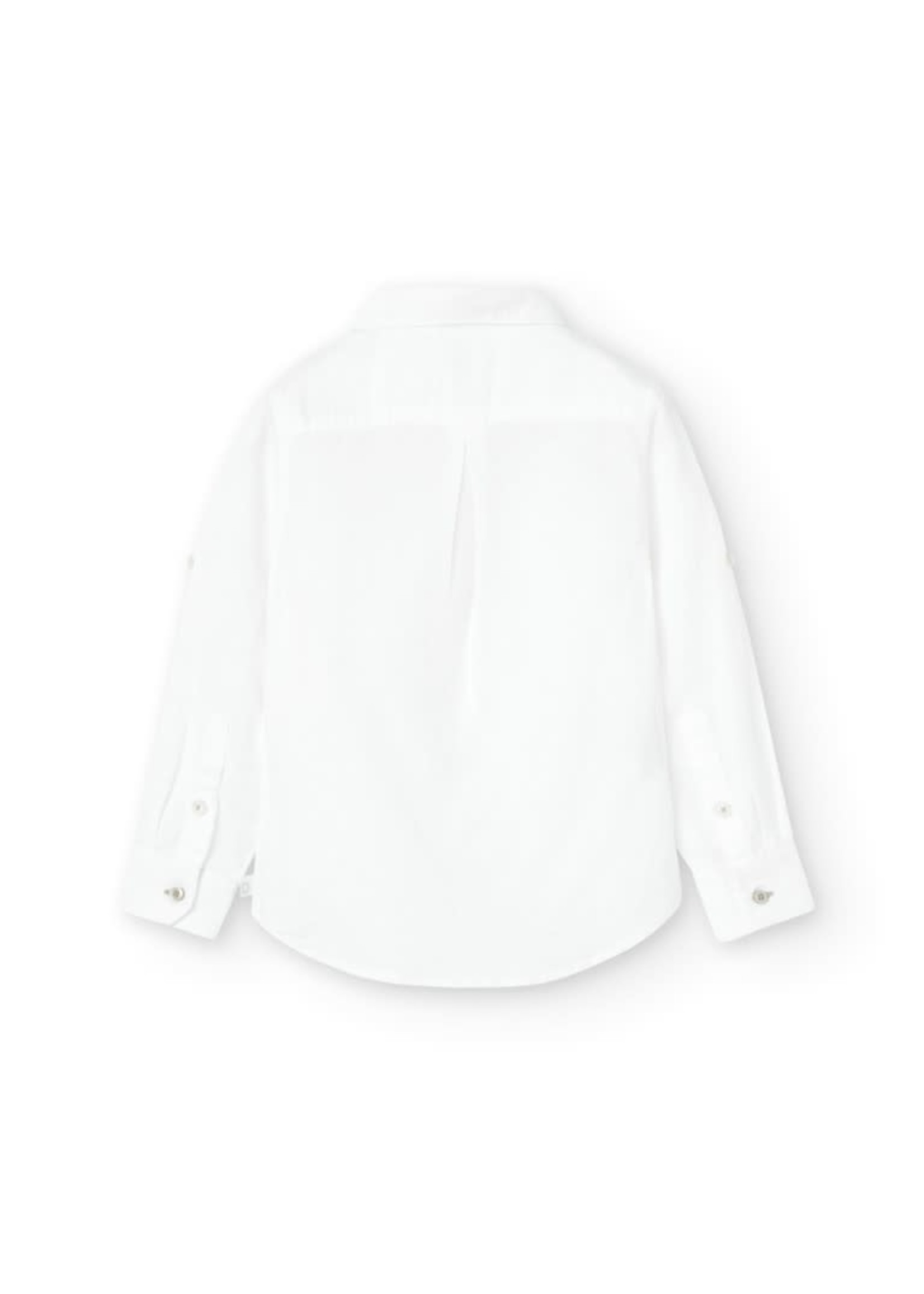Boboli Boboli Linen shirt long sleeves for boy WHITE 736039