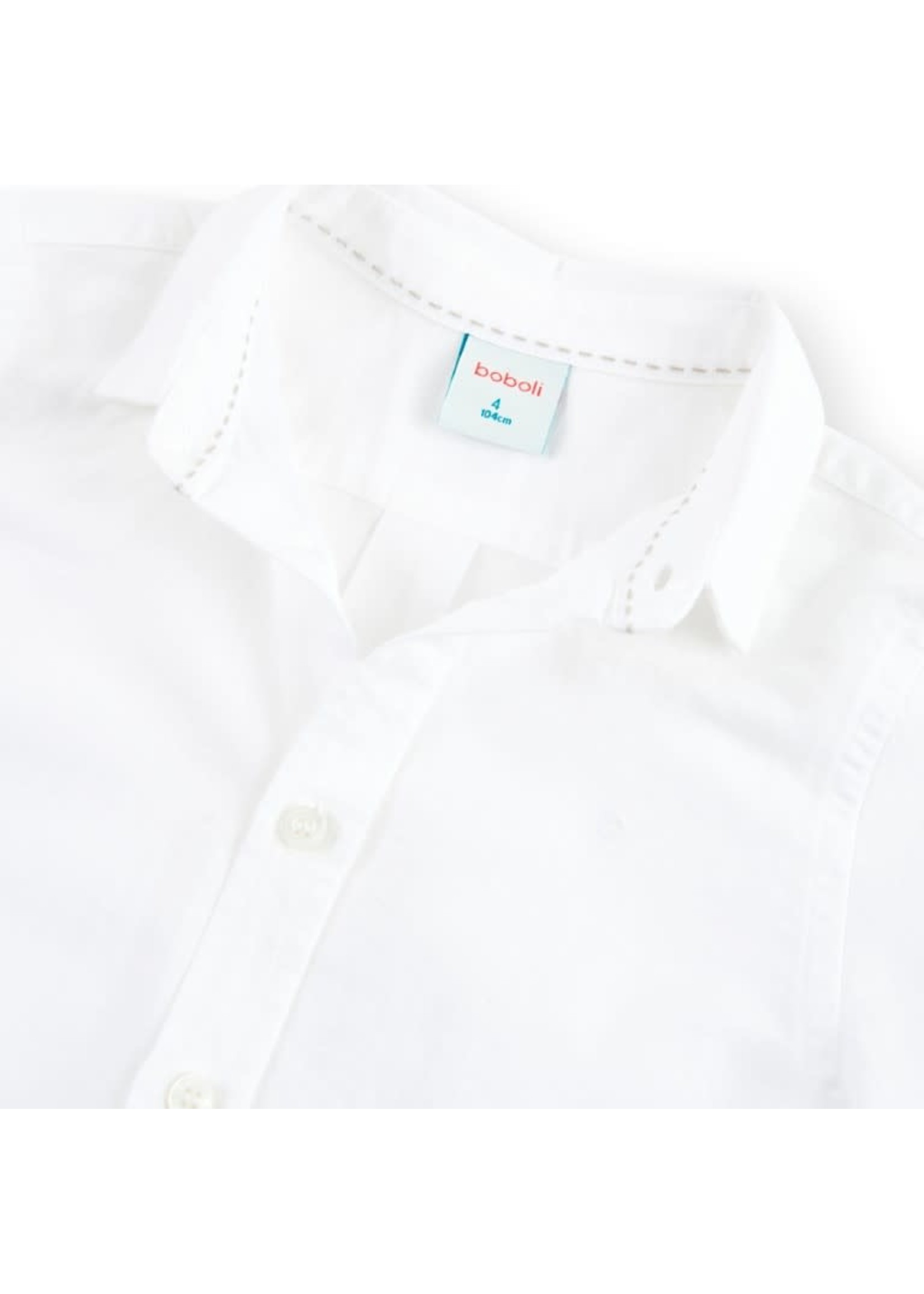 Boboli Boboli Linen shirt long sleeves for boy WHITE 736039