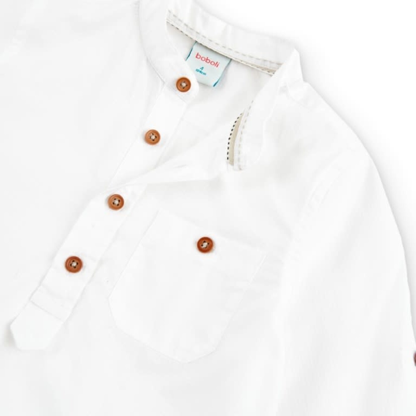 Boboli Boboli Long sleeves shirt for boy WHITE 736152