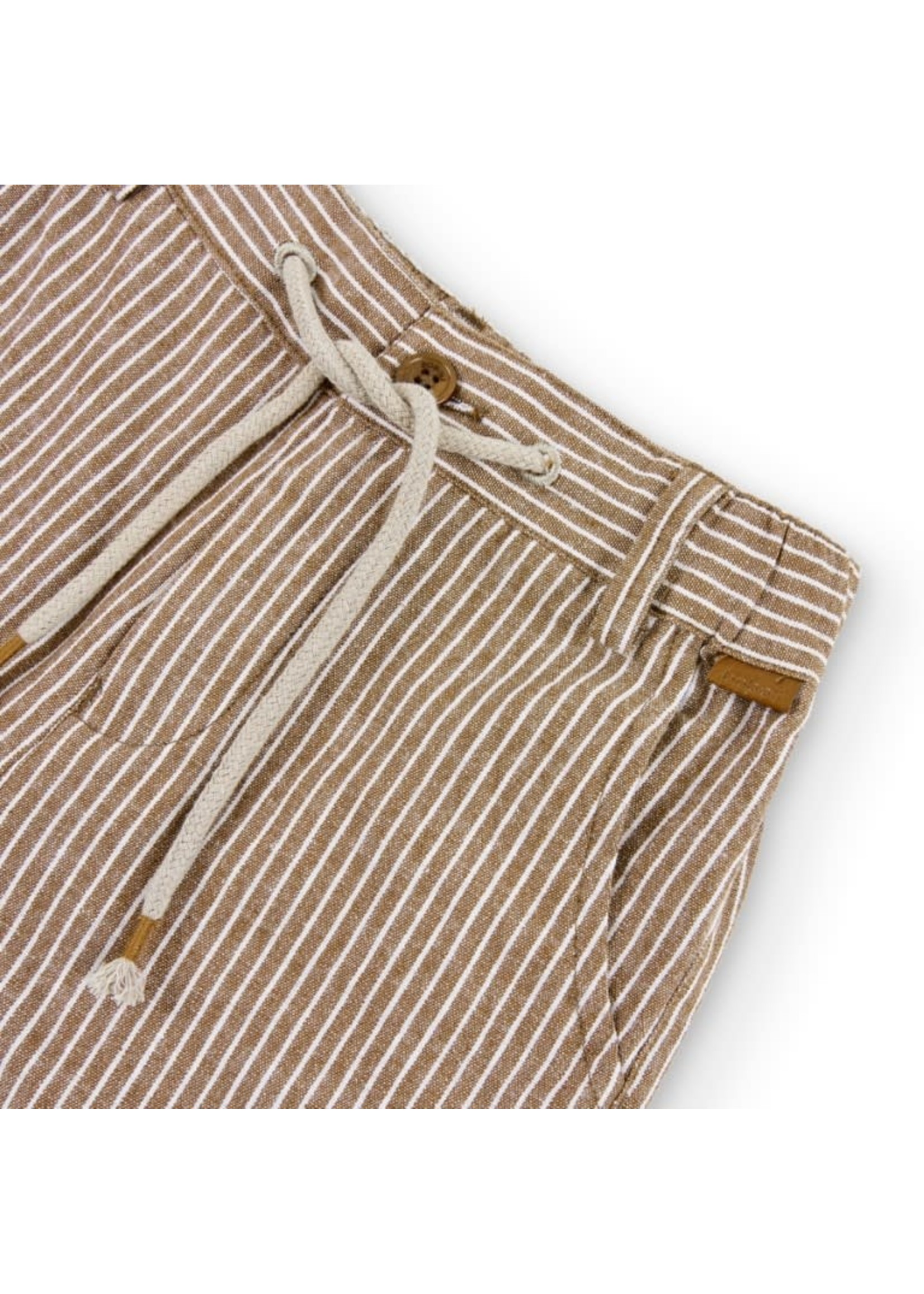Boboli Boboli Linen bermuda shorts striped for boy stripes 736196