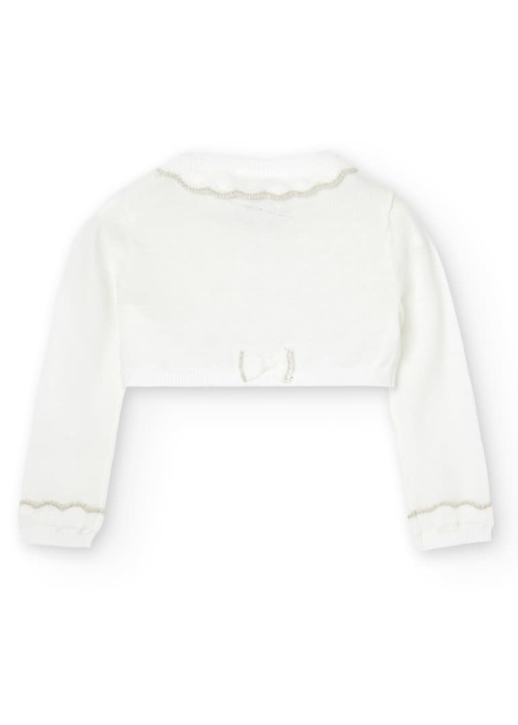 Boboli Knitwear bolero for girl off white 706003