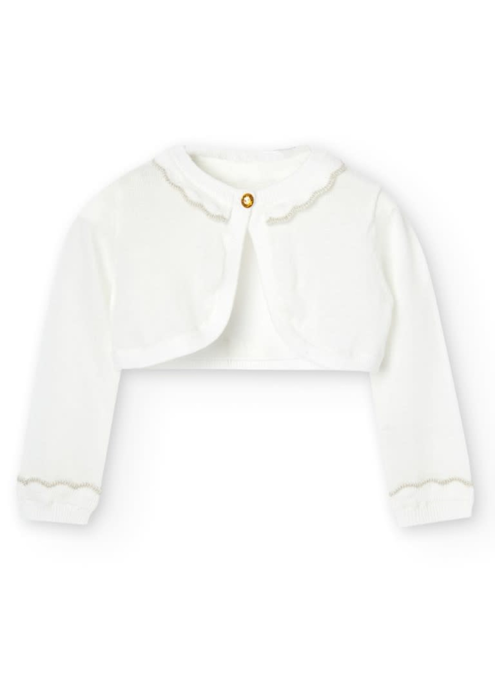 Boboli Knitwear bolero for girl off white 706003