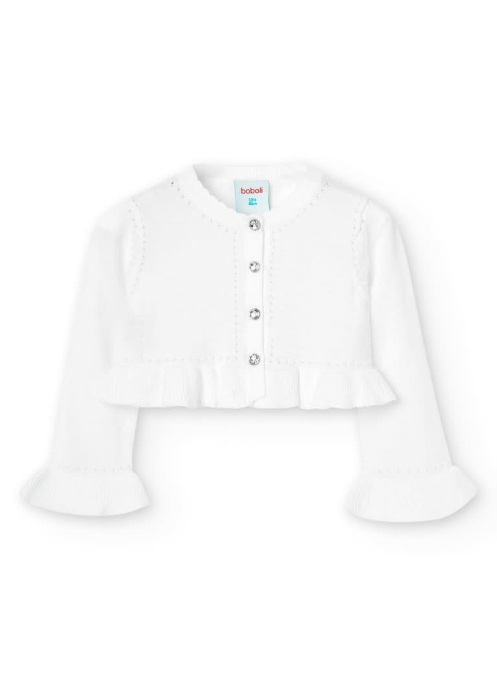 Boboli Boboli Knitwear jacket for baby girl WHITE 706036