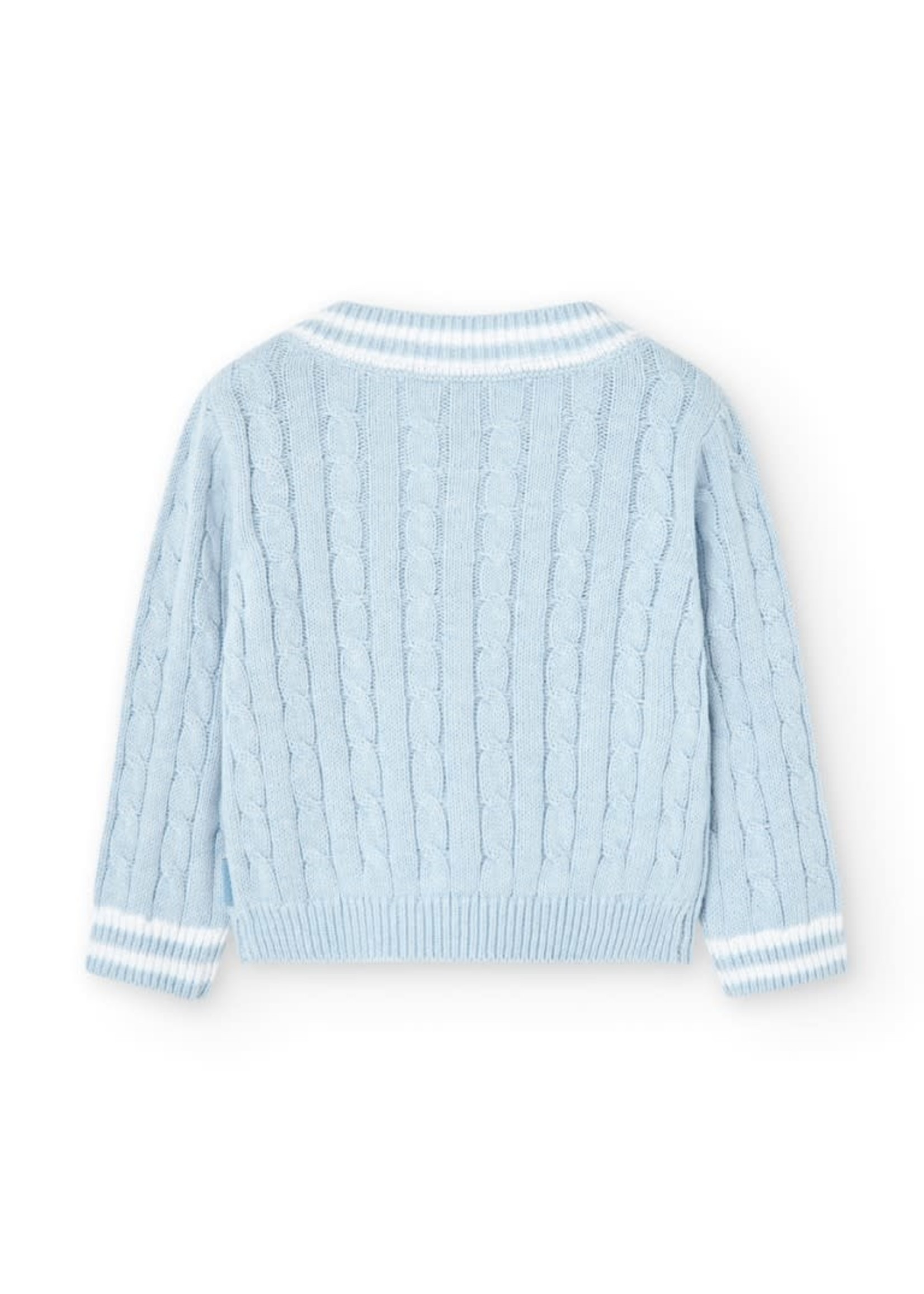 Boboli Knitwear pullover v-neck for baby BLUE 716004