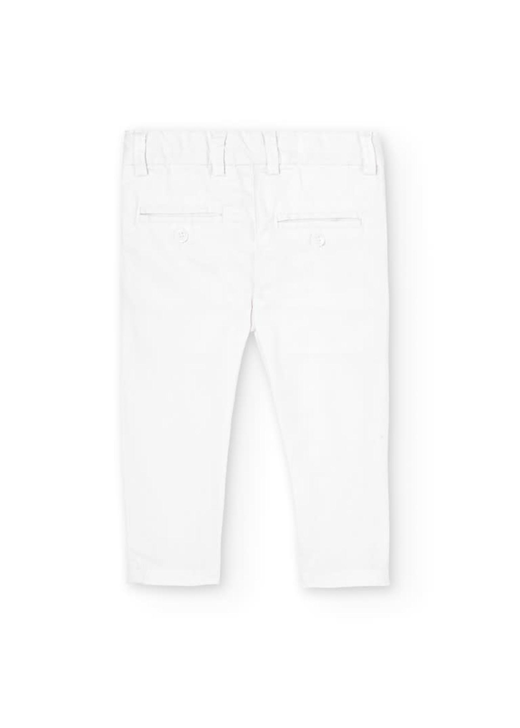 Boboli Stretch satin trousers for boy WHITE 716026