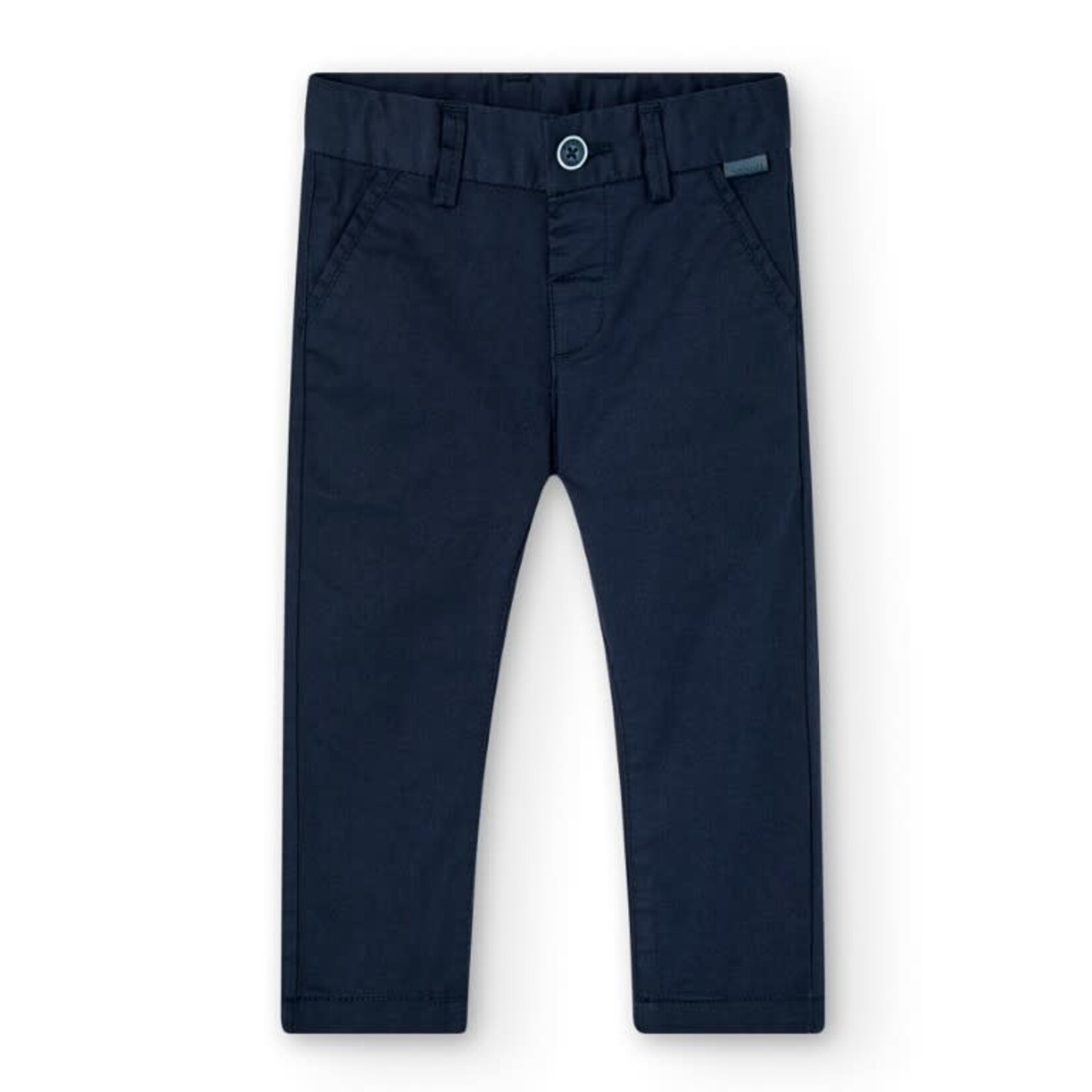 Boboli Boboli Stretch satin trousers for baby navy 716026