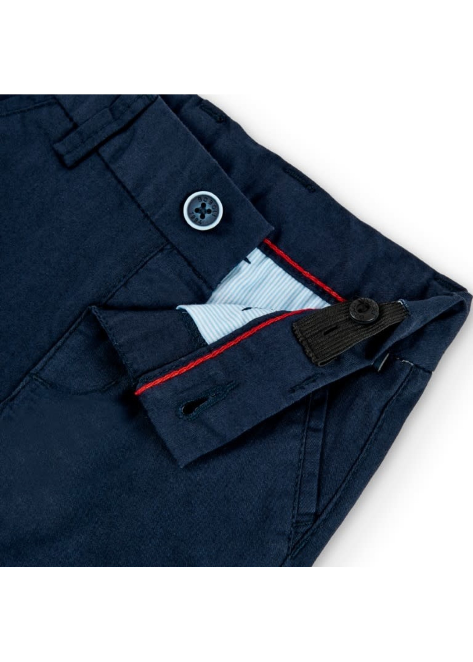 Boboli Boboli Stretch satin trousers for baby navy 716026