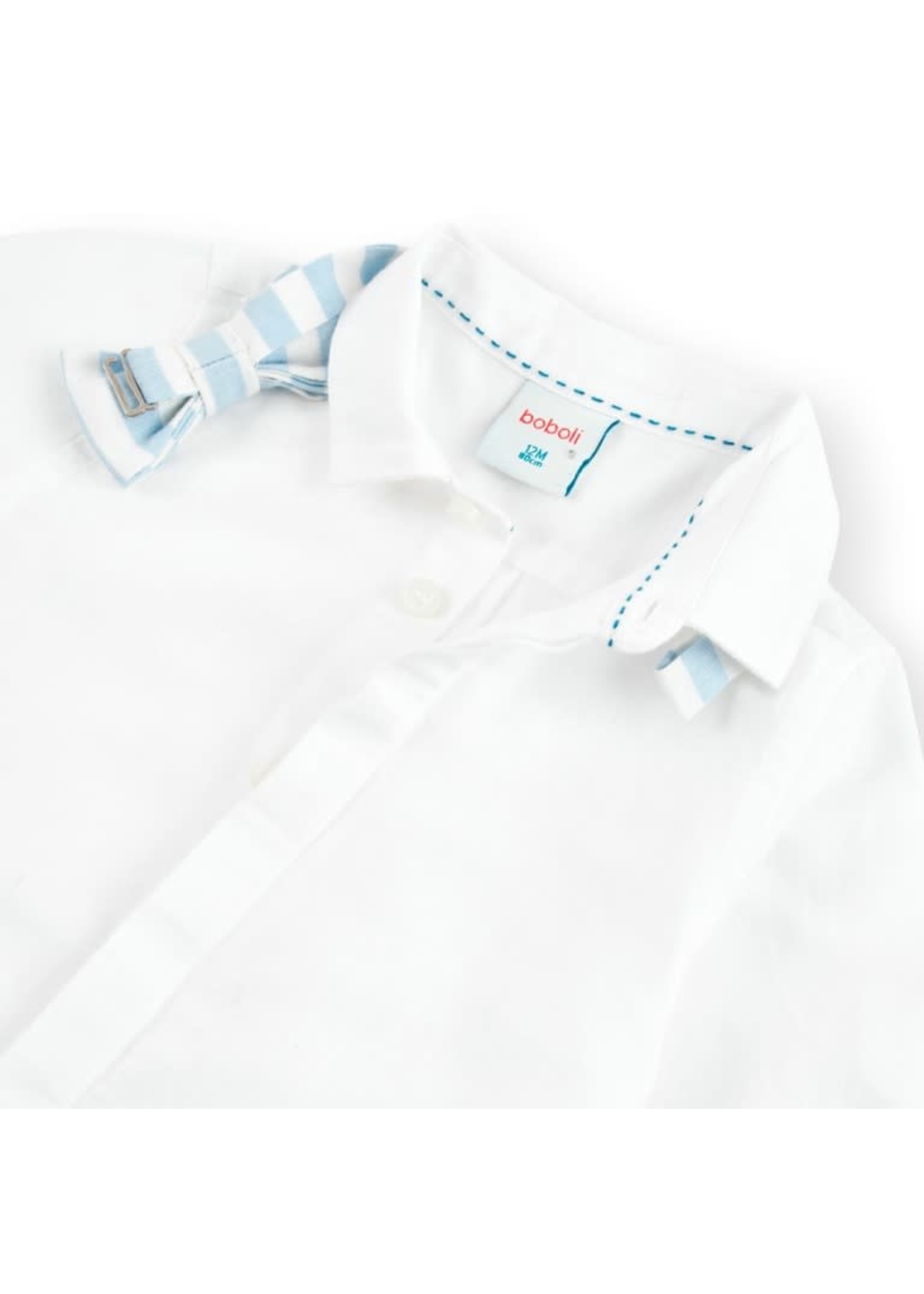 Boboli Linen shirt long sleeves for boy WHITE 716048