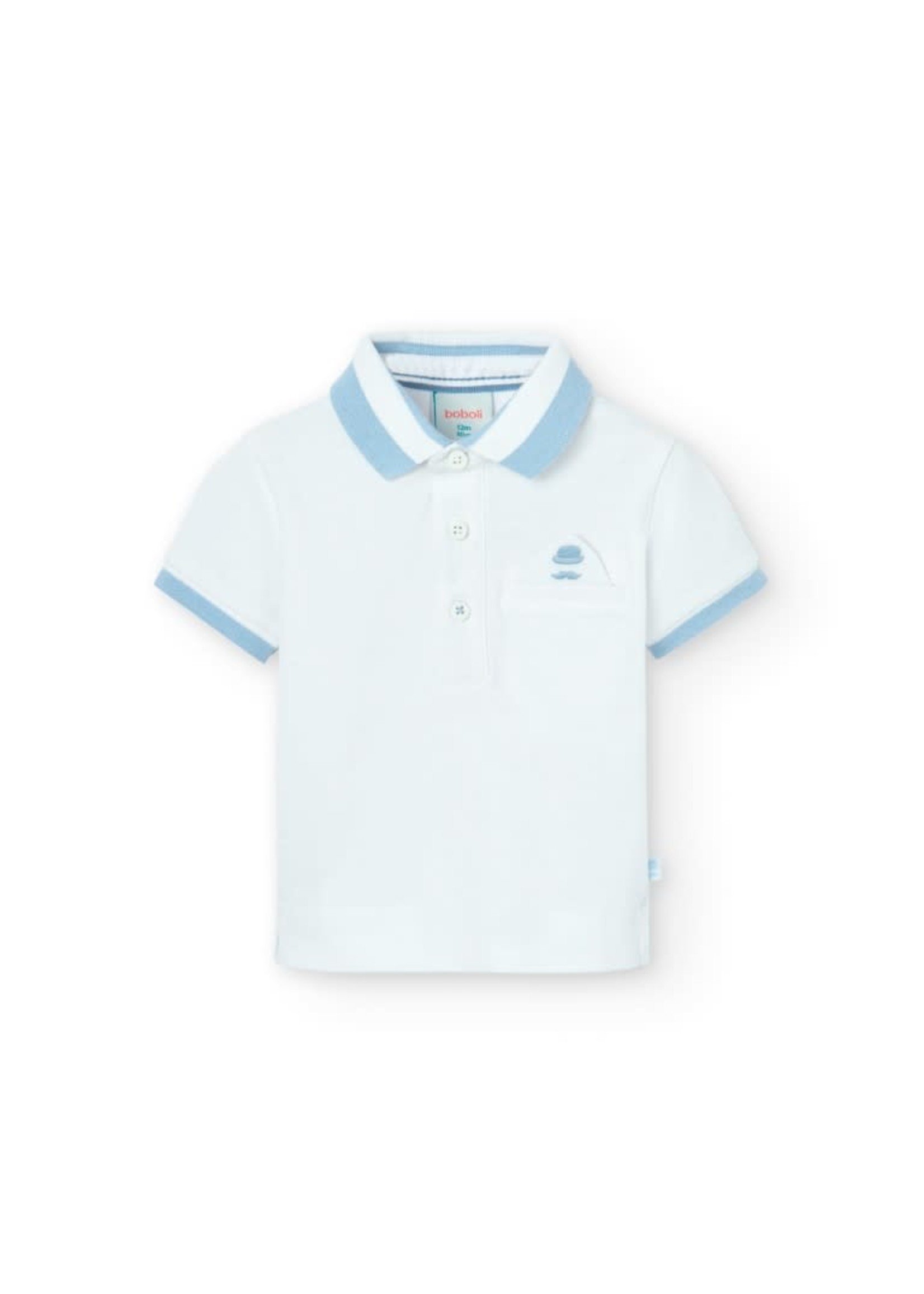 Boboli Boboli Pique polo short sleeves for baby WHITE 716082B