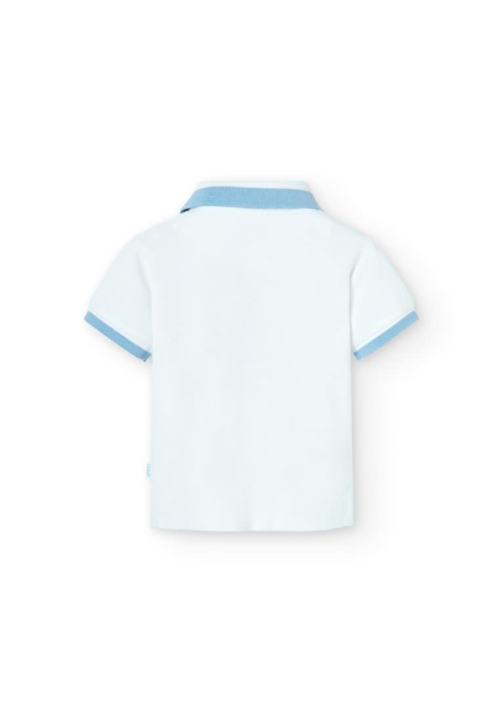 Boboli Pique polo short sleeves for baby WHITE 716082B