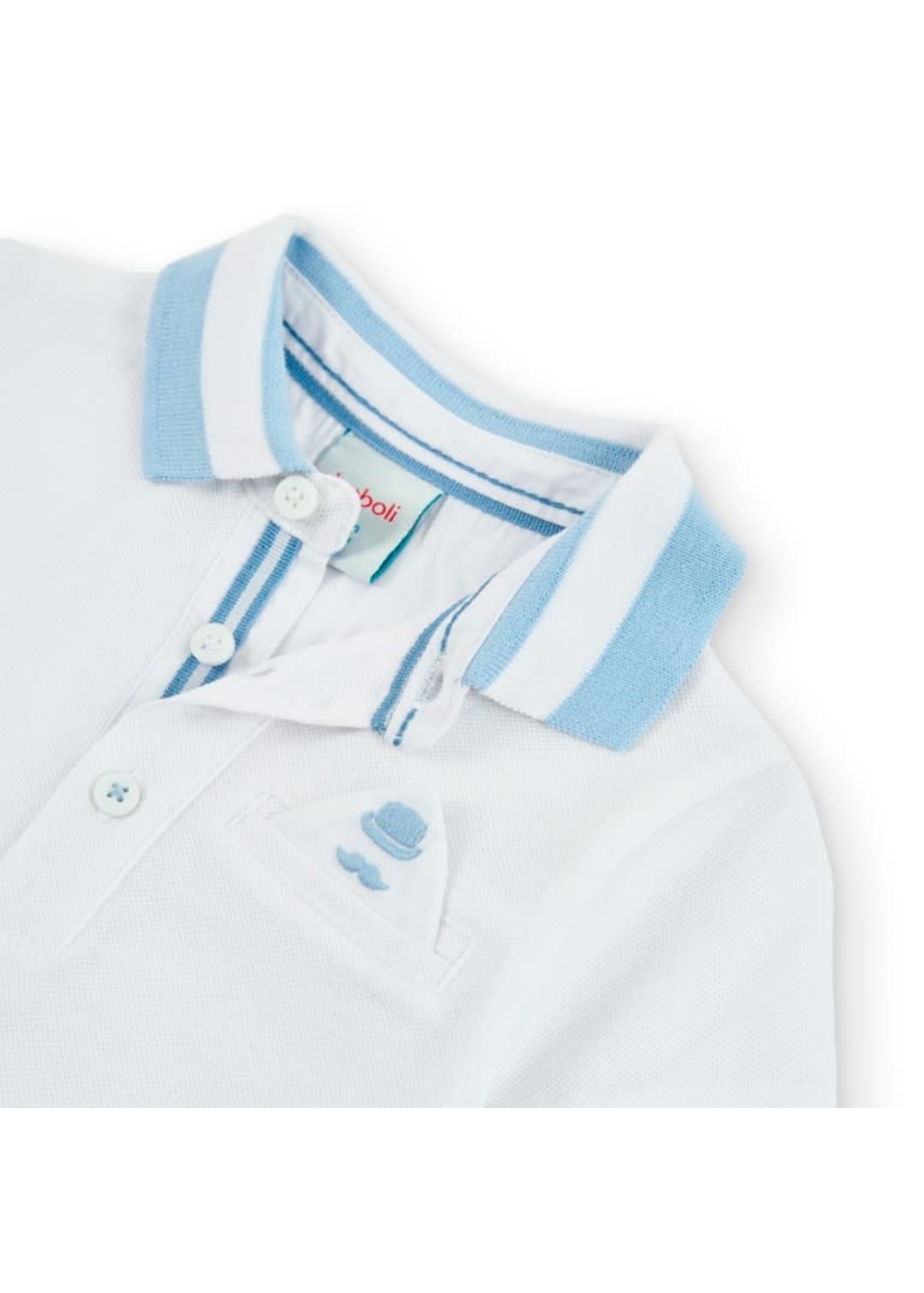 Boboli Boboli Pique polo short sleeves for baby WHITE 716082B