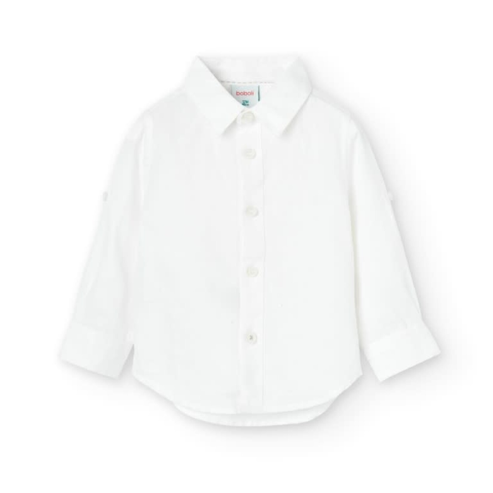Boboli Boboli Linen shirt long sleeves for baby boy WHITE 716330