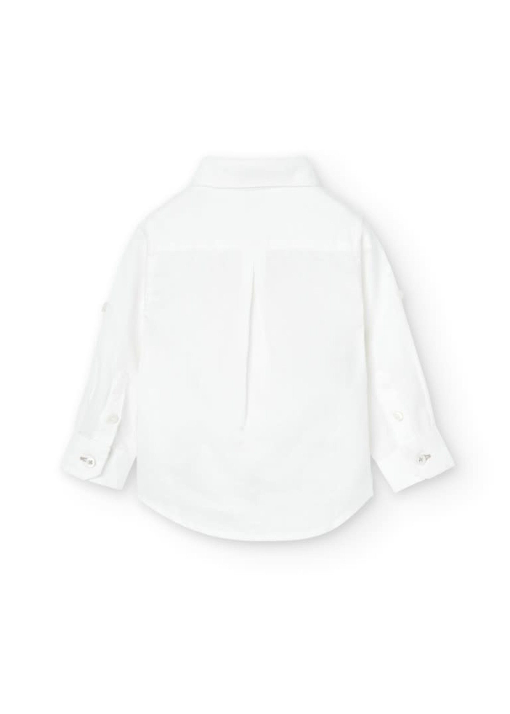 Boboli Boboli Linen shirt long sleeves for baby boy WHITE 716330B
