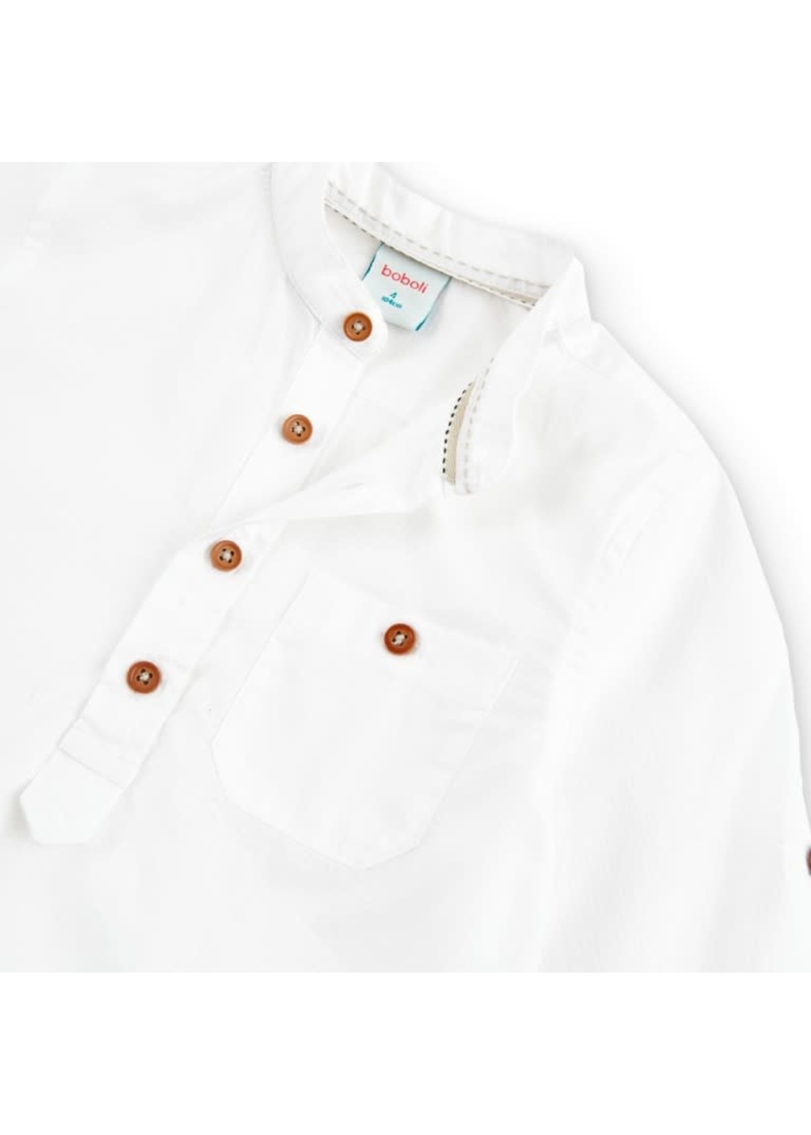 Boboli Boboli Long sleeves shirt for boy WHITE 736152