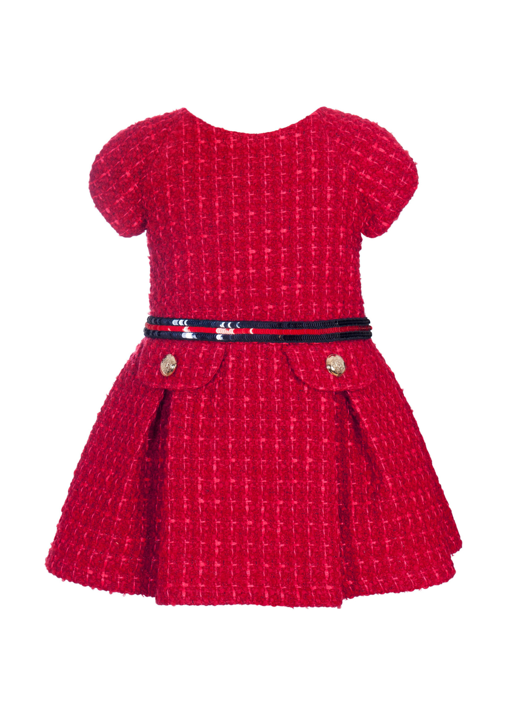 Balloon Chic Balloon Chic  Dress red whith gold button