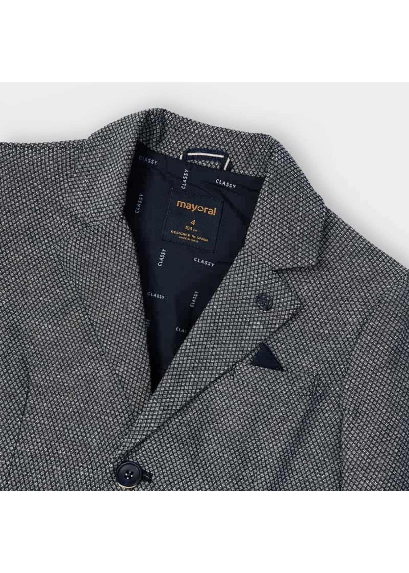 Mayoral Mayoral Tailored linen jacket navy - 21 03404