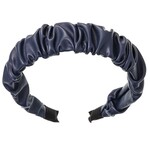 Siena Siena Diadeem leather look donkerblauw