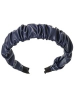 Siena Siena Diadeem leather look donkerblauw