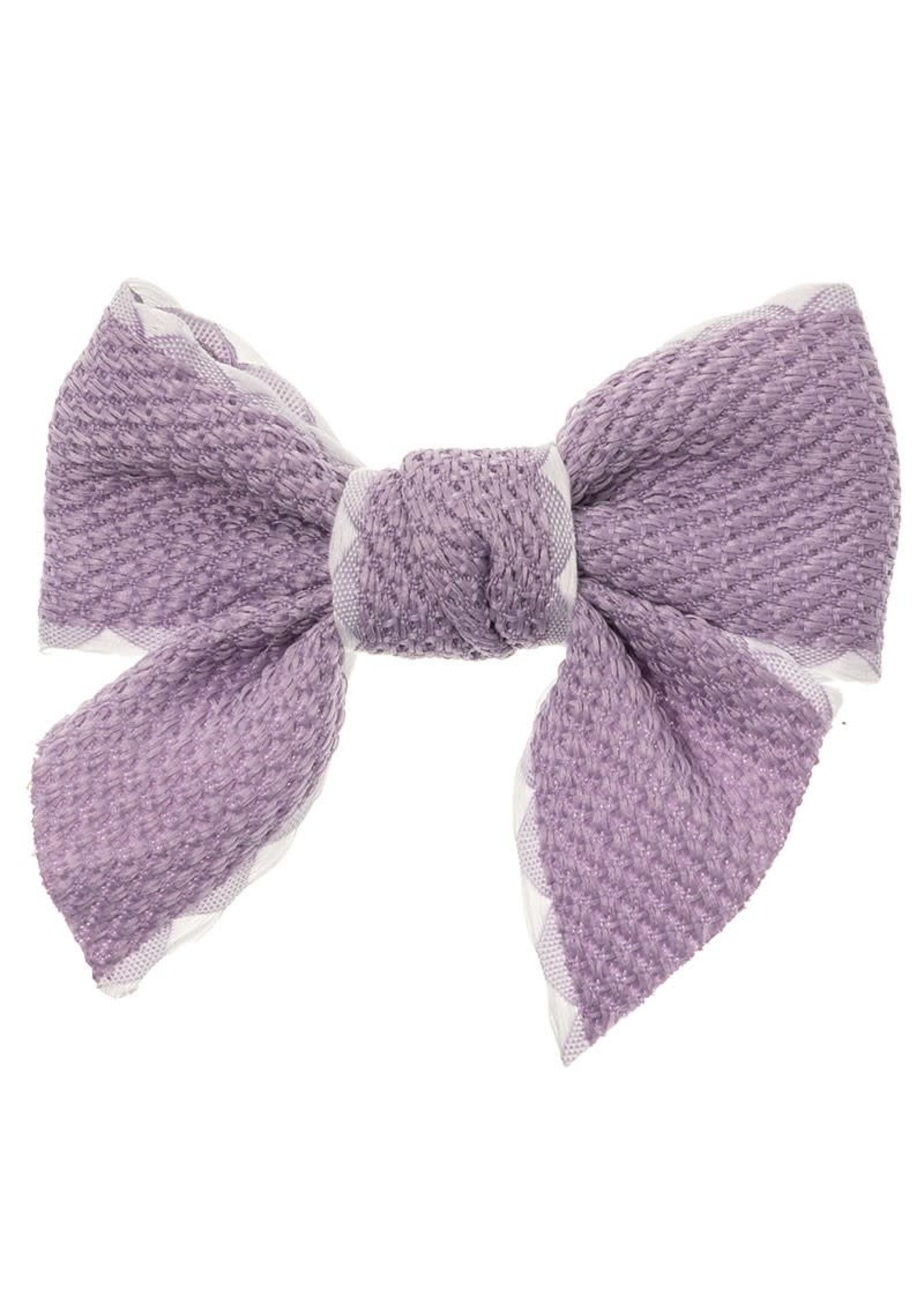 Siena Siena Strik lila /wit   8,5cm. x 7,5cm