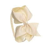 Siena Siena Diadeem met grote  donker off white strik 13 x 10 cm.