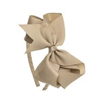 Siena Siena Diadeem met grote  beige strik 13 x 10 cm.