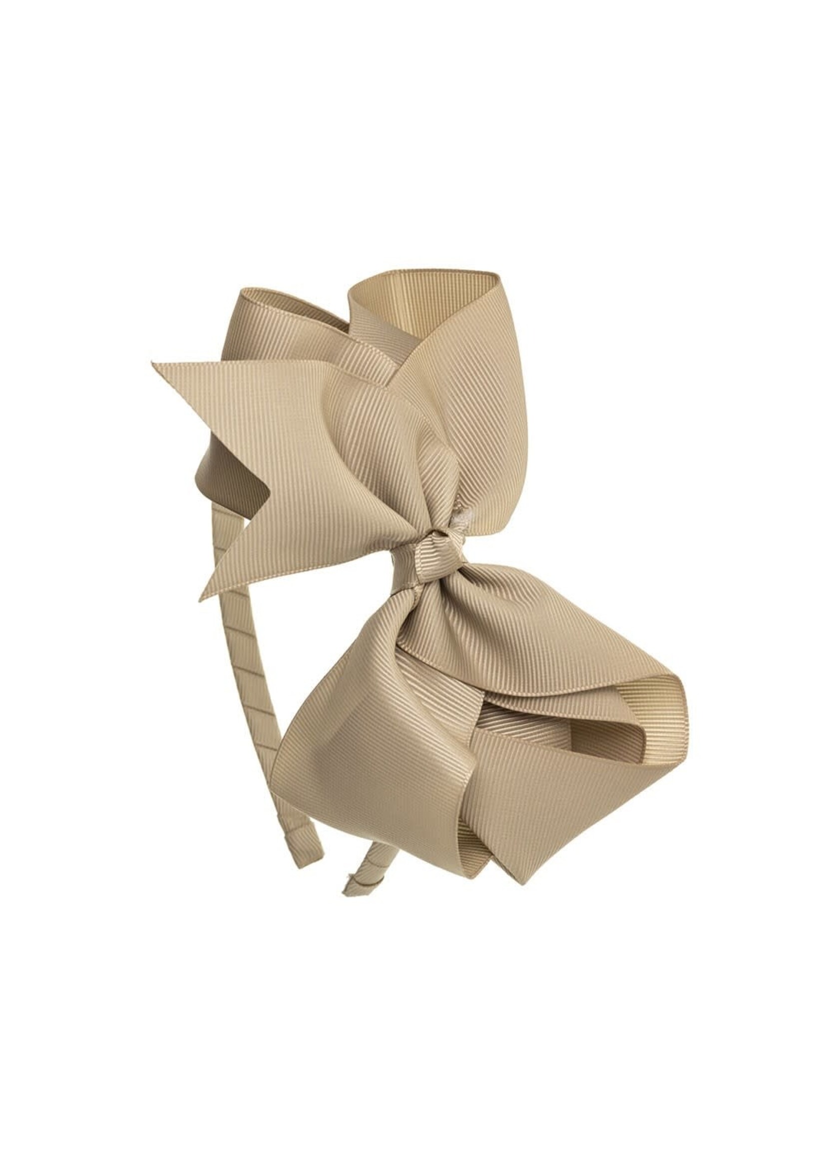 Siena Siena Diadeem met grote  beige strik 13 x 10 cm.