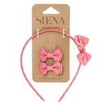 Siena Siena Diadeem roze met 2 knipjes