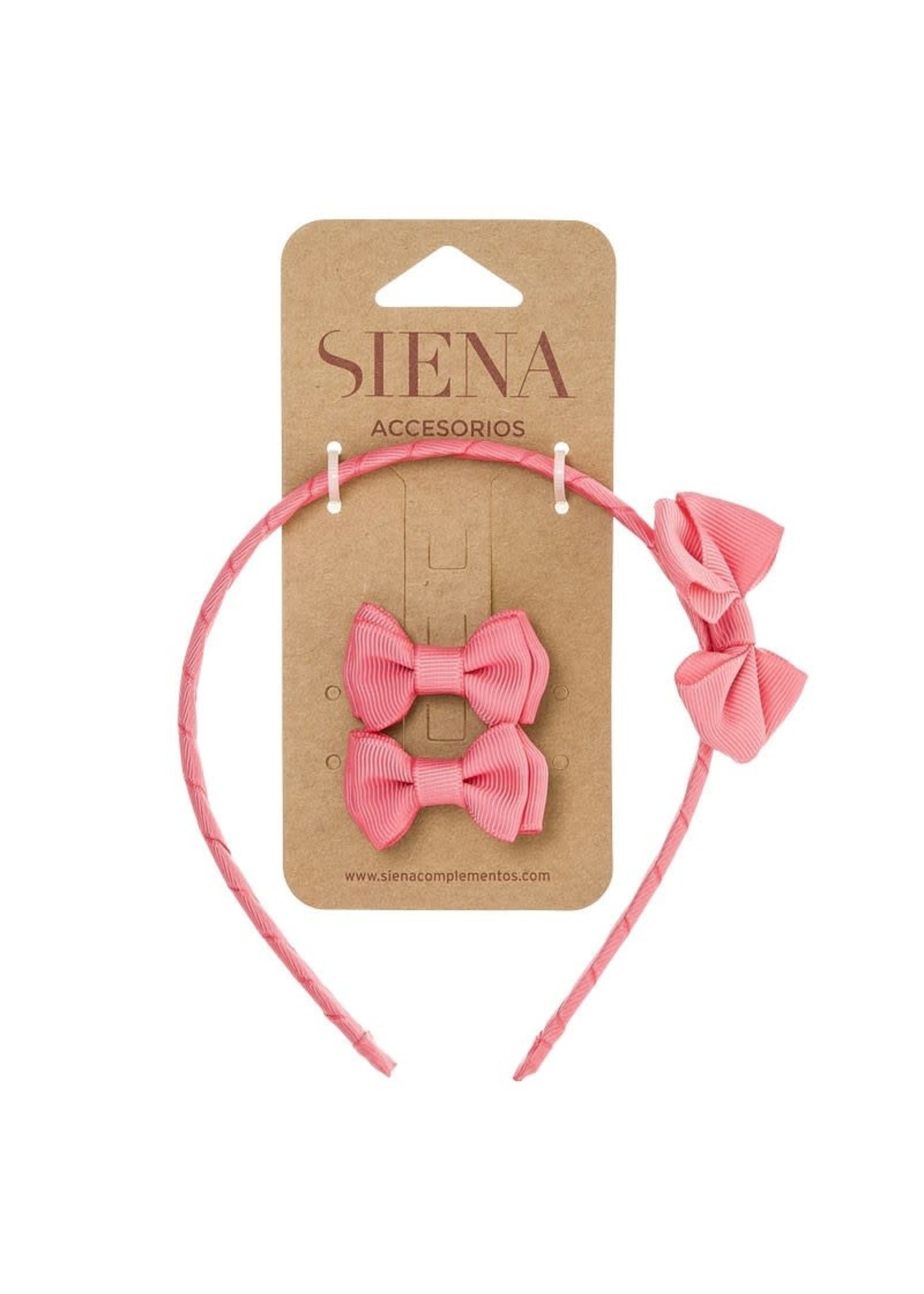 Siena Siena Diadeem roze met 2 knipjes