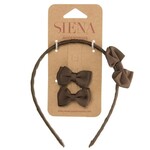 Siena Siena Diadeem d bruin met 2 knipjes