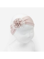 Siena haarband 6cm roze  met kant/bloem