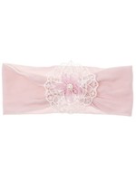 Siena Siena haarband 6cm roze met kant/bloem/parel
