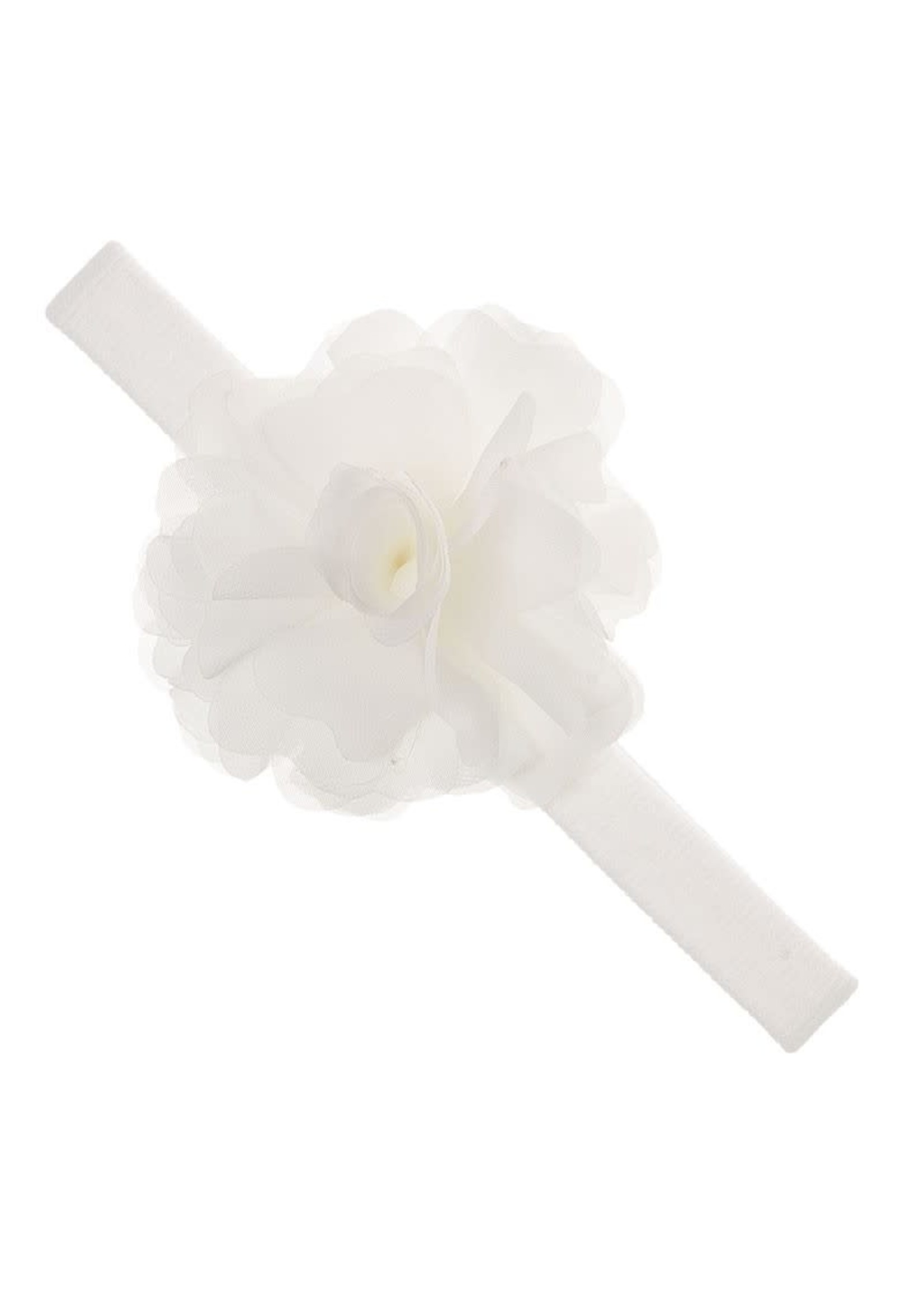Siena haarband off white met grote bloem
