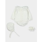 Mac Ilusion Mac Ilusion Traje 4 Piezas corto ESPECIAL muselina bordada JAZMIN Crudo