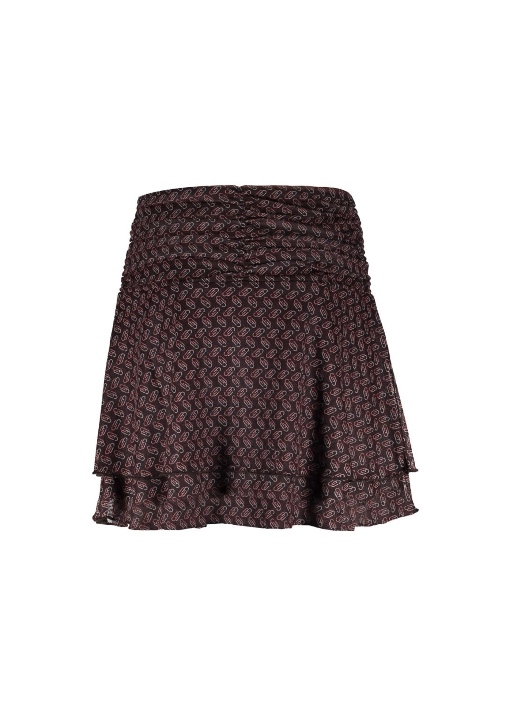 Frankie&Liberty Frankie&Liberty Hilary Skirt PRINT MANDARIN - CHOCOLATE-FL23213