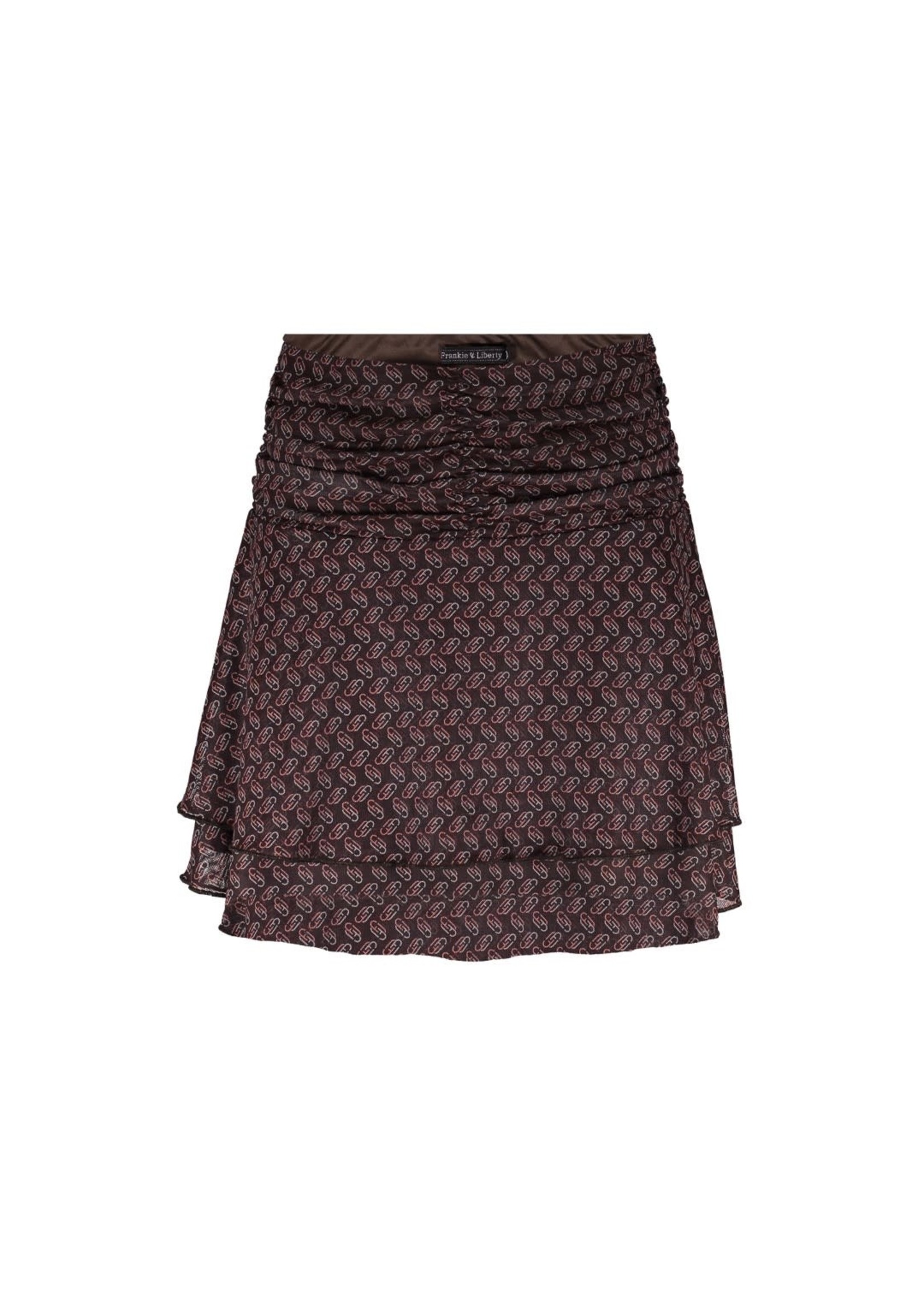 Frankie&Liberty Frankie&Liberty Hilary Skirt PRINT MANDARIN - CHOCOLATE-FL23213