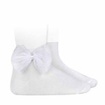 Condor Condor Sokje wit met tuille strik