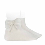 Condor Condor Sokje off white  met tuille strik