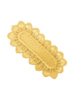 Siena Siena  kanten knipje geel  6 x 3 cm