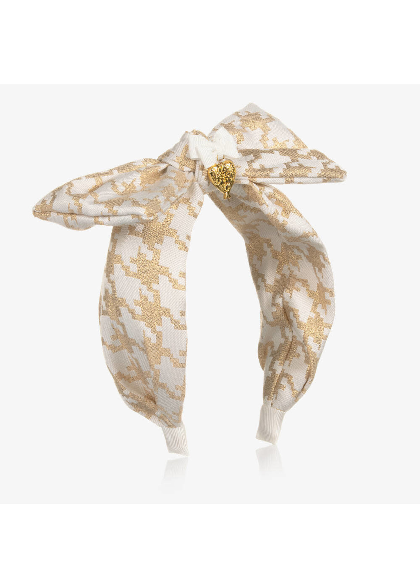 Angela Angela Gold Houndstooth Hairband