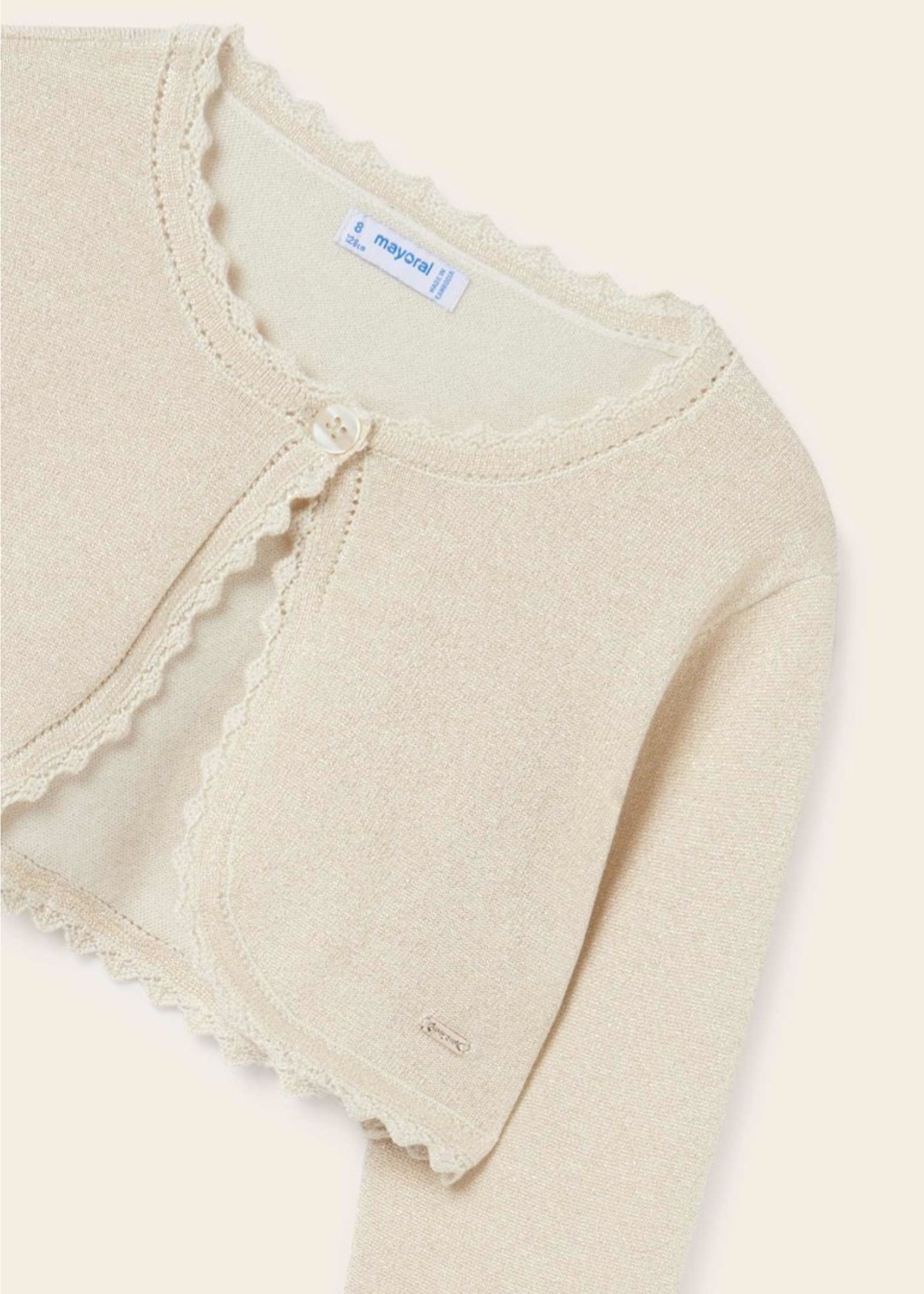 Mayoral Mayoral Basic knit cardigan Champagne - 23 00332