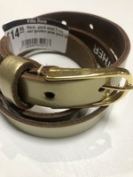 Riem  goud smal 2 cm met gouden gesp